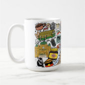 Melbourne City Illustration Mug, White Kaffeetasse (Links)