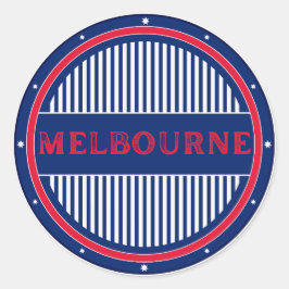 Melbourne City Pride Emblem – Australian Identity Runder Aufkleber