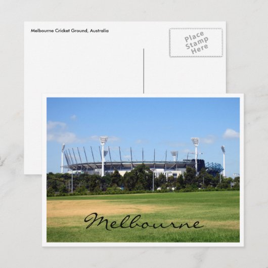 Melbourne-Cricket-Boden Postkarte (Vorne/Hinten)