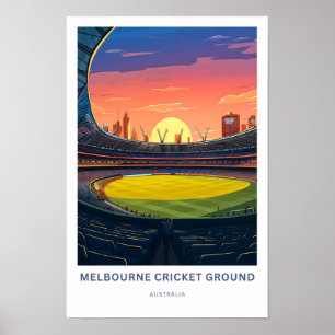 Melbourne Cricket Ground Australia Travel Print Poster