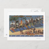 Melbourne, Florida - Große Buchstabenszenen Postkarte (Vorne/Hinten)