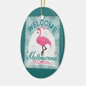 Melbourne Florida Pink Flamingo Retro Keramik Ornament (Links)