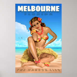 Melbourne Florida Reiseplakat Sea Eagle Angourie Poster