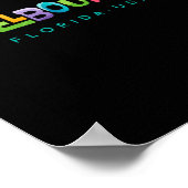 Melbourne Florida Retro Tropisches Design Poster (Ecke)