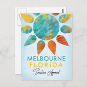 Melbourne Florida Sunshine Travel Postkarte (Vorne/Hinten)