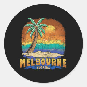 Melbourne Florida Vintage Souvenir mit Gebrauchssp Runder Aufkleber