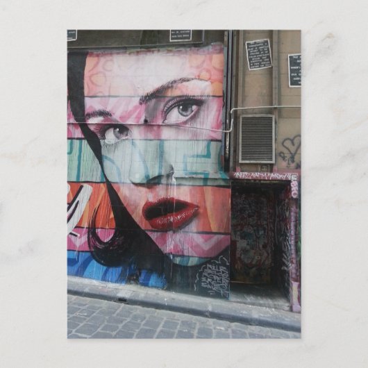 Melbourne-Graffiti-städtischer Postkarte (Vorderseite)