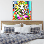 Melbourne Graffiti Street Art Ganesh Elephant Neon Leinwanddruck (Insitu (Schlafzimmer))