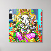 Melbourne Graffiti Street Art Ganesh Elephant Neon Leinwanddruck (Vorderseite)