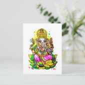 Melbourne Graffiti Street Art Ganesh Elephant Neon Postkarte (Stehend Vorderseite)