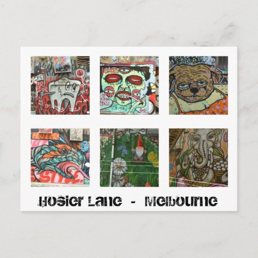 Melbourne Graffiti Urban Art Postcard Hosier Lane Postkarte (Vorderseite)