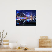 Melbourne in der Nacht Poster (Küche)