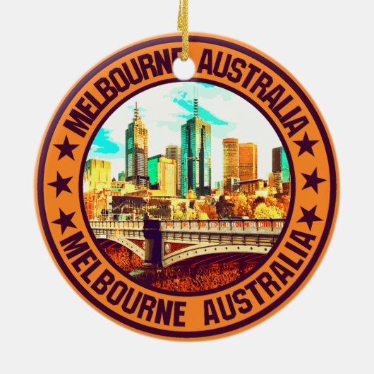 Melbourne Keramik Ornament (Hinten)