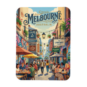 Melbourne Lanes Australien Magnet