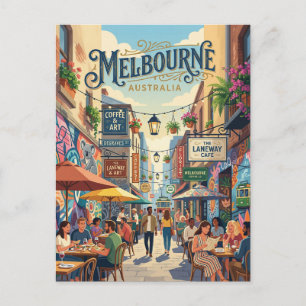Melbourne Lanes Australien Postkarte