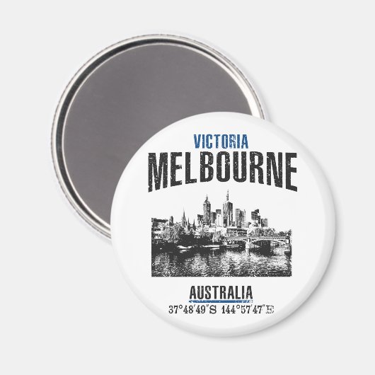 Melbourne Magnet (Vorderseite/Rückseite)