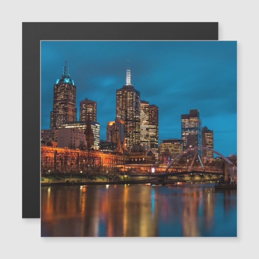 Melbourne Magnetkarte (Vorne/Hinten)