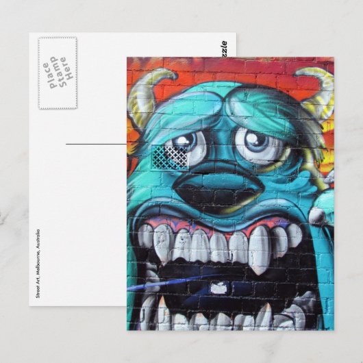 Melbourne-Monster Postkarte (Vorne/Hinten)