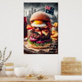 Melbourne Munchies: Outback Indulgence 24x36 Poster (Küche)