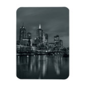 Melbourne nach Nacht Magnet (Vertikal)