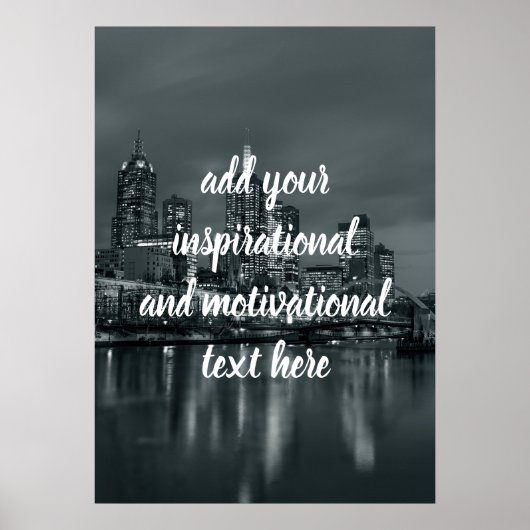 Melbourne nach Nacht Poster (Vorne)