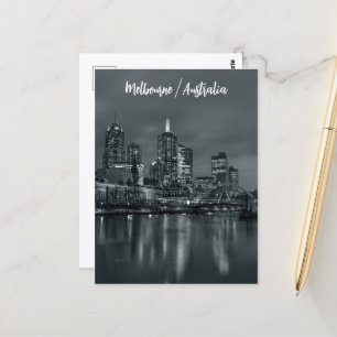 Melbourne nach Nacht Postkarte