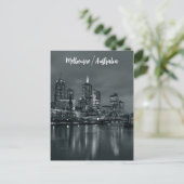Melbourne nach Nacht Postkarte (Stehend Vorderseite)