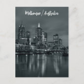 Melbourne nach Nacht Postkarte (Vorderseite)