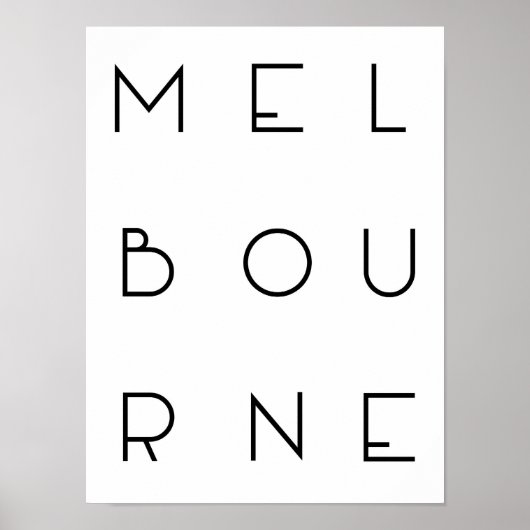 Melbourne Poster (Vorne)