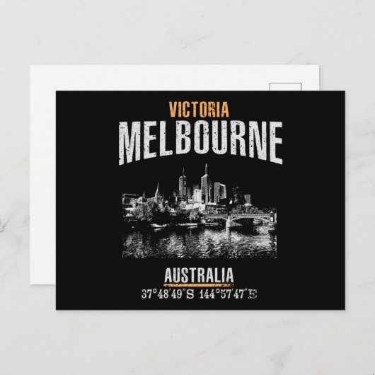 Melbourne Postkarte (Vorne/Hinten)