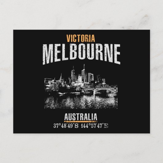 Melbourne Postkarte (Vorderseite)