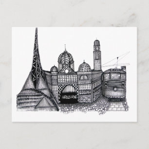 Melbourne Postkarte