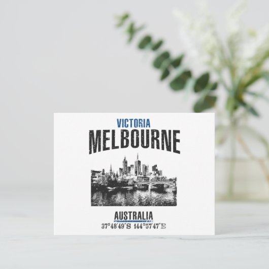 Melbourne Postkarte (Stehend Vorderseite)