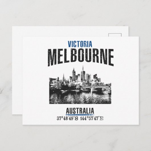 Melbourne Postkarte (Vorne/Hinten)