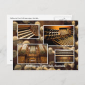 Melbourne Rathaus Orgelmontage Postkarte (Vorne/Hinten)