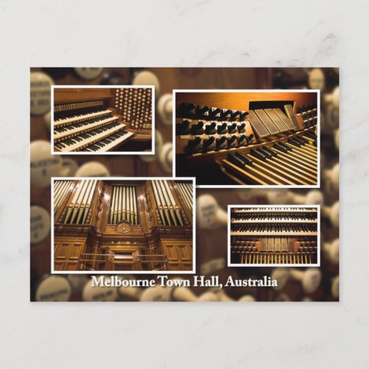 Melbourne Rathaus Orgelmontage Postkarte (Vorderseite)