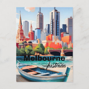 Melbourne Reise Postkarten Kunst, Australien Reise