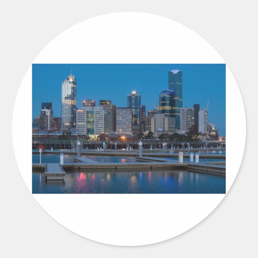 MELBOURNE RUNDER AUFKLEBER (Vorderseite)