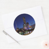 Melbourne-Skyline-Aufkleber Runder Aufkleber (Umschlag)