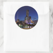 Melbourne-Skyline-Aufkleber Runder Aufkleber (Tasche)