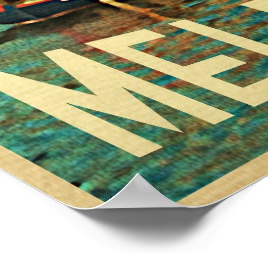 Melbourne Skyline Australien Poster (Ecke)