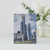 Melbourne Skyline Panorama Postkarte (Stehend Vorderseite)