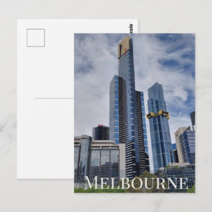 Melbourne Skyline Panorama Postkarte