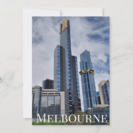 Melbourne-Skyline-Panorama-Postkarte Einladung