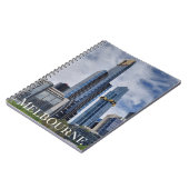 Melbourne Skyline Panorama — Spiral-Notizbuch Notizblock (Linke Seite)