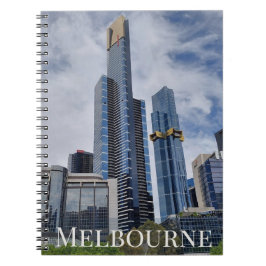 Melbourne Skyline Panorama — Spiral-Notizbuch Notizblock