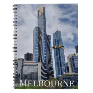 Melbourne Skyline Panorama — Spiral-Notizbuch Notizblock