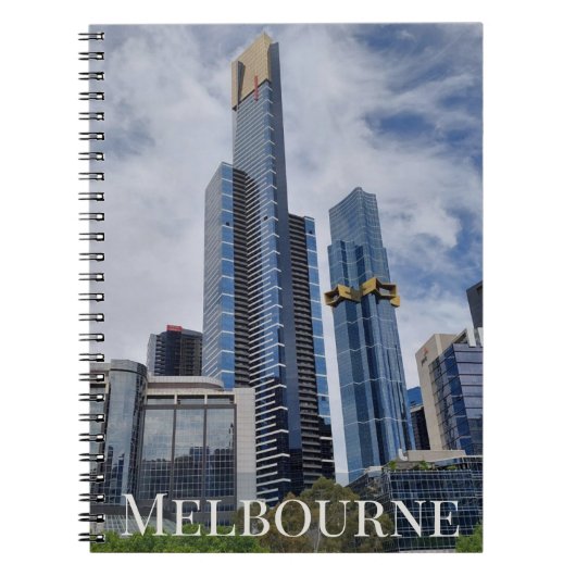 Melbourne Skyline Panorama — Spiral-Notizbuch Notizblock (Vorderseite)