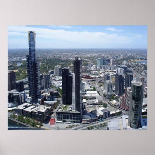 Melbourne-Skyline-Plakat ab 14.95 Uhr Poster (Vorne)