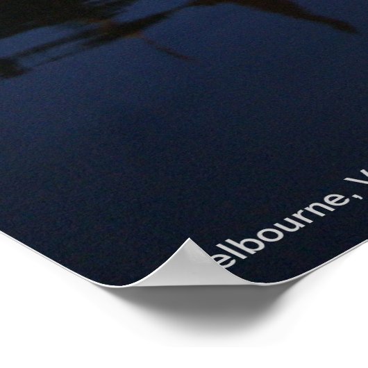 Melbourne Skyline Poster (Ecke)